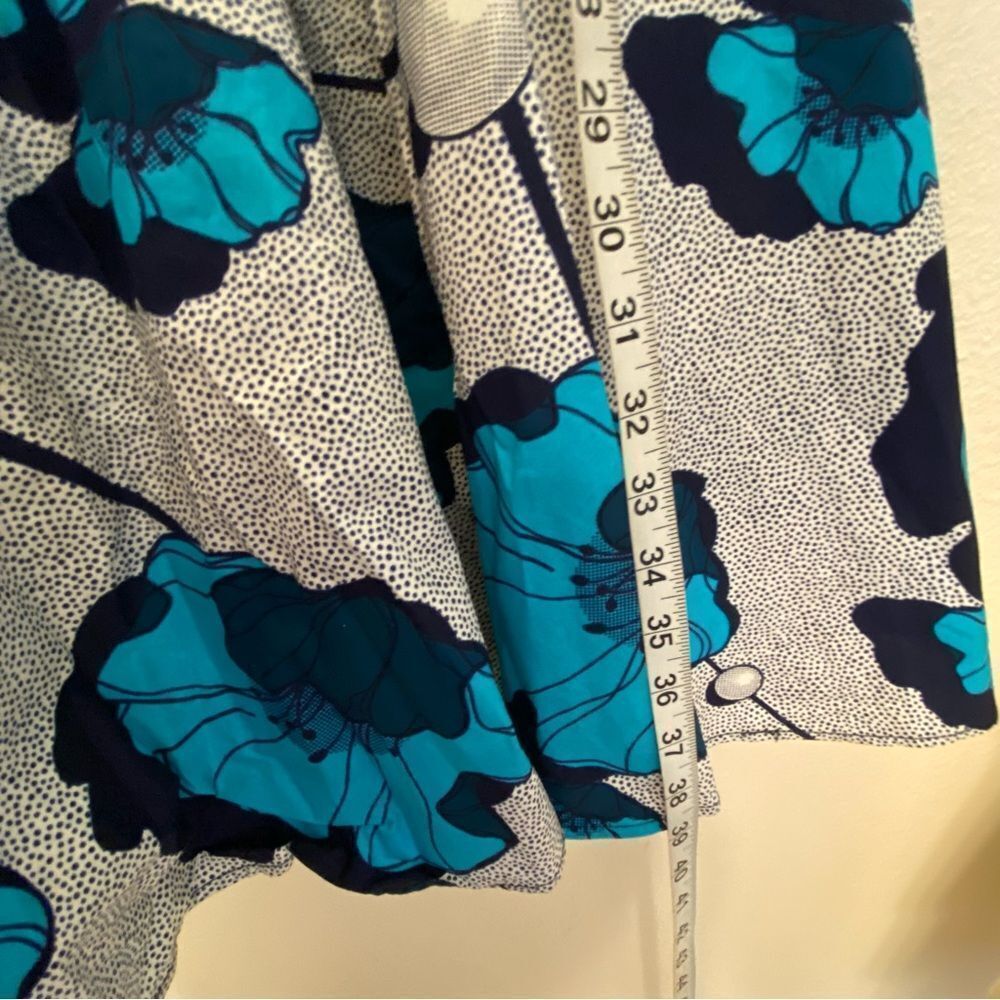 OOAK Custom Blue Floral Rhinestone Rockabilly Pin Up coquette Party Dress 12-14 - Picture 15 of 15